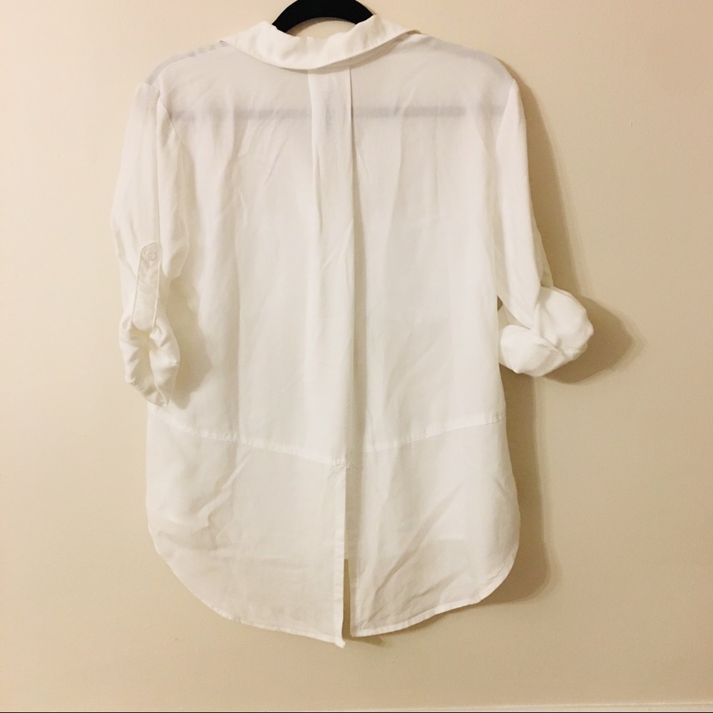 Anthropologie | Cloth & Stone White Split Back Top - Picture 5 of 8